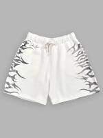 darcsport American trendy printed looped cotton shorts, elastic men's and women's universal casual fitness five-point pants thumbnail 6