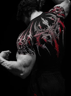 Breathedivinity新毒液速干高弹紧身t恤男女通用显肌肉健身短袖薄