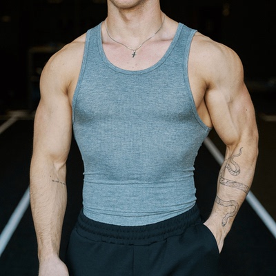 美式速干高弹紧身压缩背心训练服