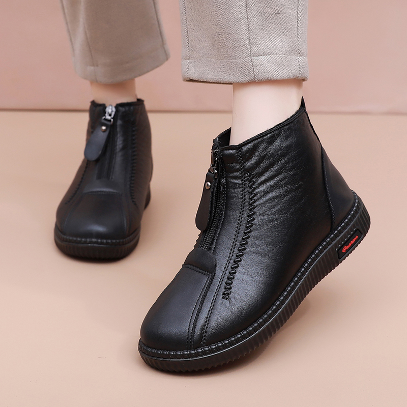 老北京布鞋防水防滑保暖妈妈棉鞋