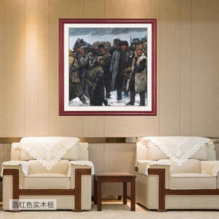 东北军革命战争油画办公室会议厅墙画展厅客厅壁画走廊装 饰画S768