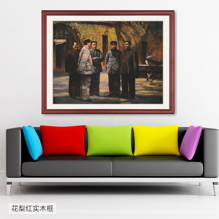 陕北岁月抗日革命战争油画办公室会议厅壁画展厅装饰画挂画S733