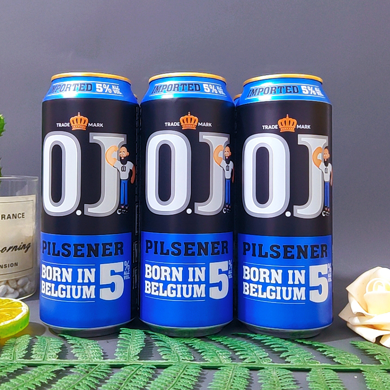 比利时原装进口oj精酿啤酒500ml*12罐 易拉罐装皮尔森啤酒包邮