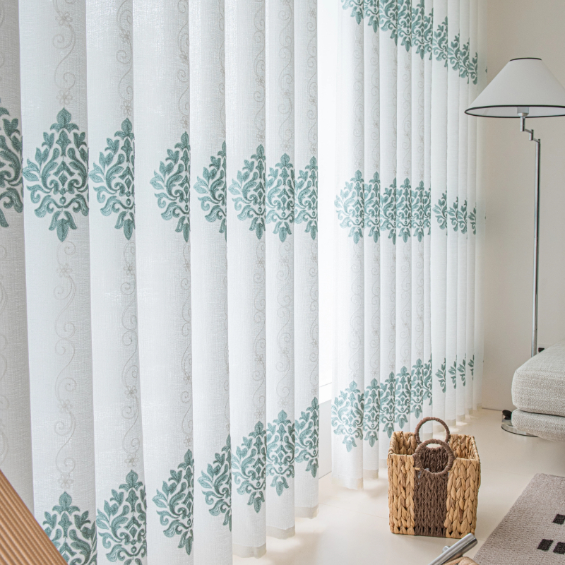 透光不透人欧根纱欧式纱帘