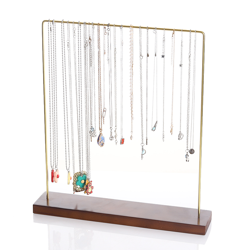 实木铜杆不褪色可拆卸项链架收纳