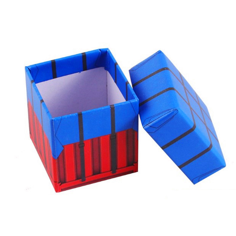 绝地生日蛋糕摆件 大吉大利今晚吃鸡空投盒子蛋糕装饰 纸质迷你箱