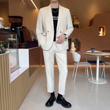 宽松休闲垂感男士西服两件套1606-1602-P205，男装西服套装，星座1606