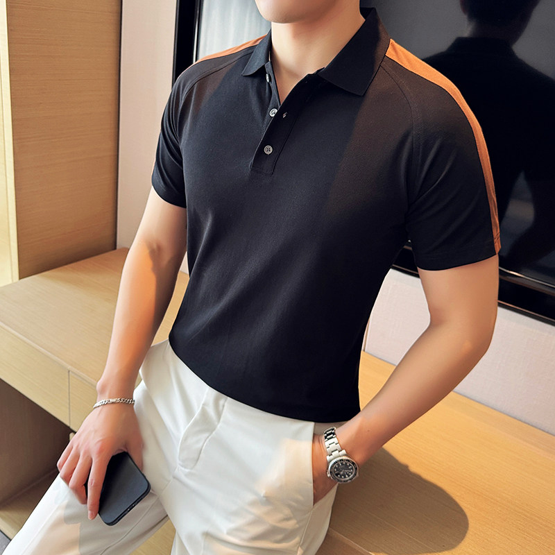 夏季男士PLO衫时尚拼色短袖上衣男2820-P55,男装Polo衫,星座1606