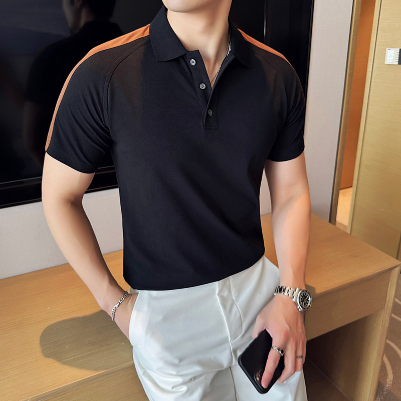 夏季男士PLO衫时尚拼色短袖上衣男2820-P55,男装Polo衫,星座1606