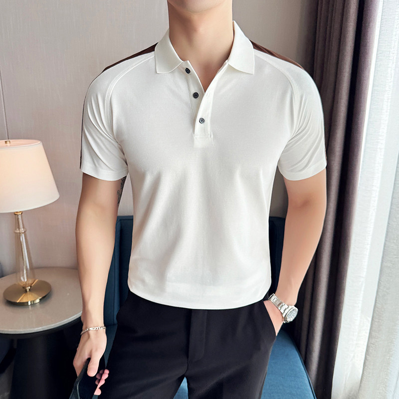 夏季男士PLO衫时尚拼色短袖上衣男2820-P55,男装Polo衫,星座1606