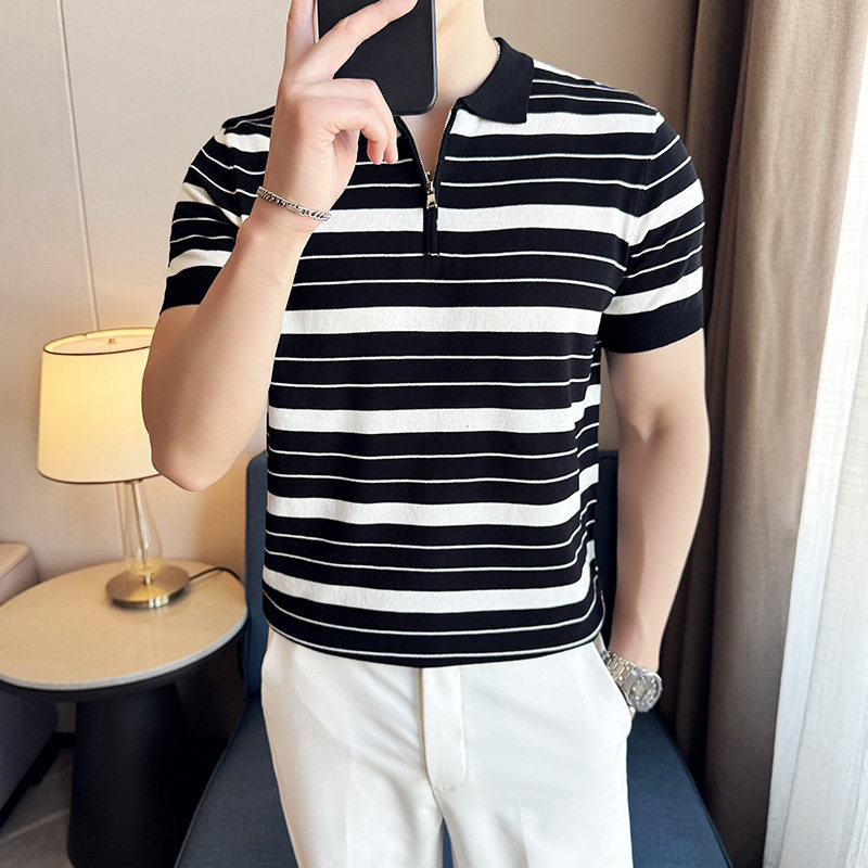 夏季男士PLO衫针织衫拉链上衣1232-P58,男装Polo衫,星座1606
