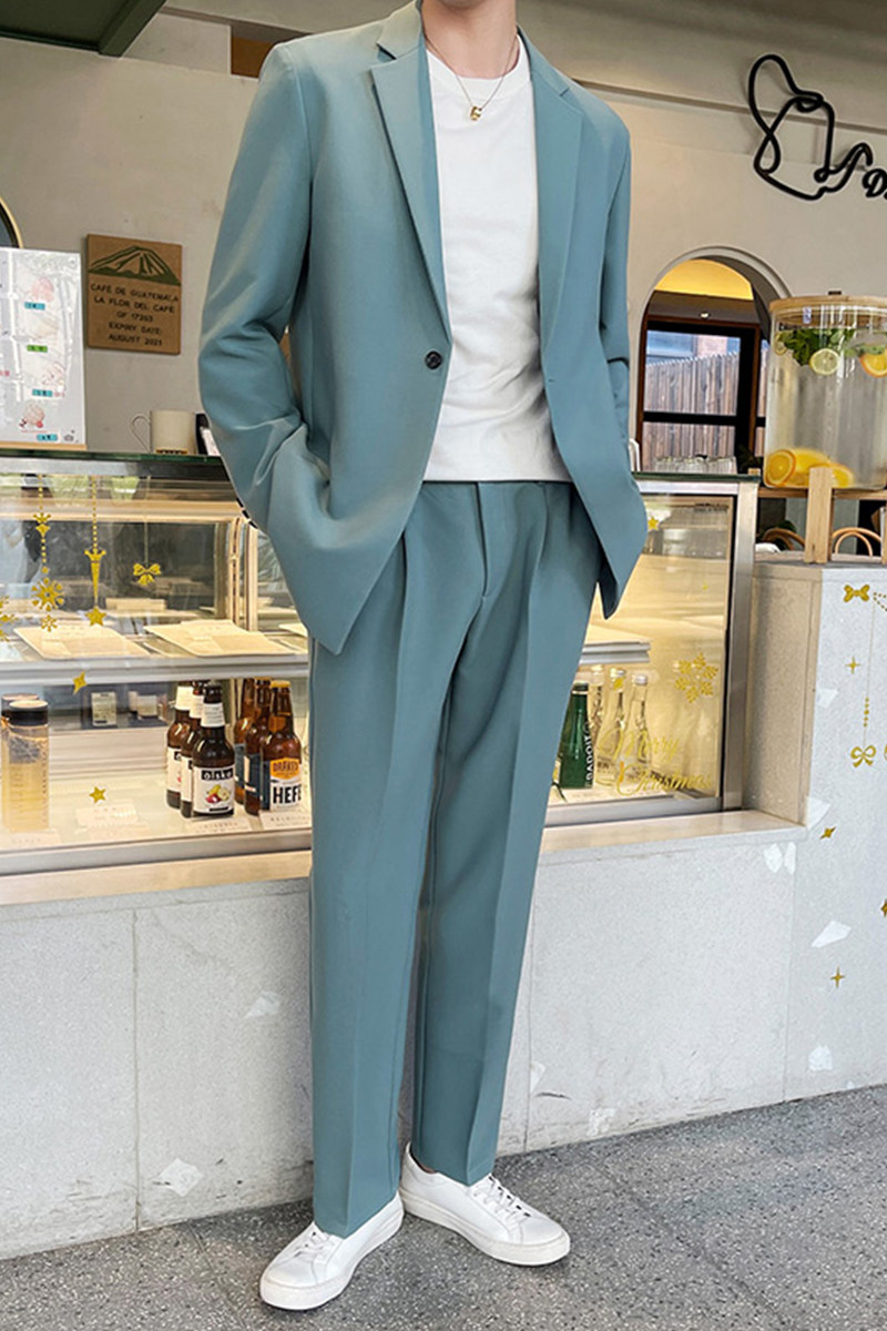 宽松休闲垂感男士西服两件套1606-9038-P180,男装西服套装,星座1606