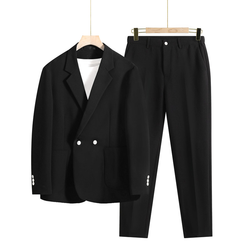 2024春款轻熟风男士西服微阔垂感休闲西装两件套1606-1603-P205,男装西服套装,星座1606