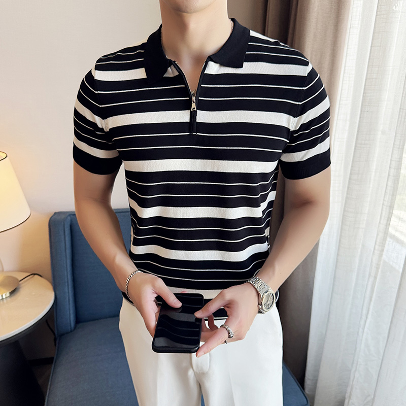 夏季男士PLO衫针织衫拉链上衣1232-P58，男装Polo衫，星座1606