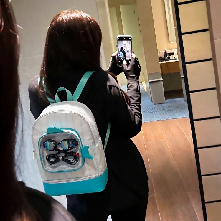 游泳包干湿分离防水双肩鲨鱼儿童游泳包游泳专用装备收纳包大容量