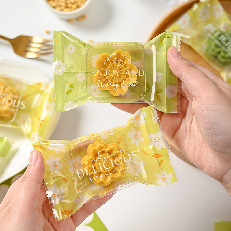 绿豆糕冰糕包装袋含托机封迷你透明袋子冰皮月饼饼干凤梨酥盒子