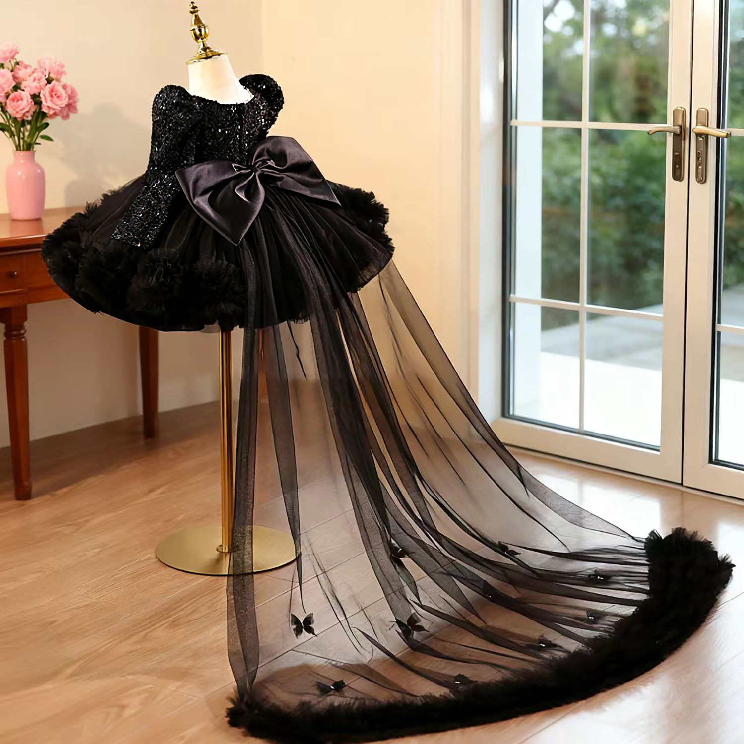 儿童晚礼服女童轻奢小众高端主持人女孩生日公主裙钢琴演奏演出服,童装/婴儿装/亲子装,儿童礼服,淘宝优惠券,粉丝福利购,淘宝优惠卷