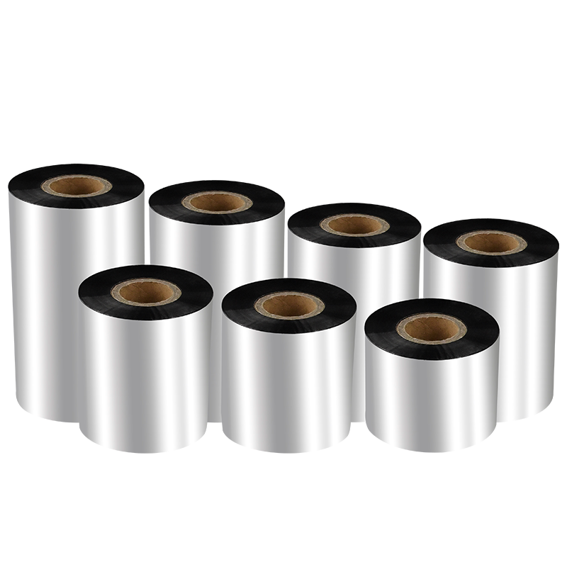 混合基碳带110X300m适用热转印条码打印机铜版纸不干胶标签贴纸吊牌炭带墨带黑色碳纸色带卷防刮耐磨印带碳卷