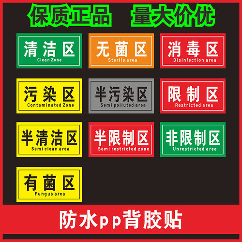 垃圾分类污染区提示贴医疗废物