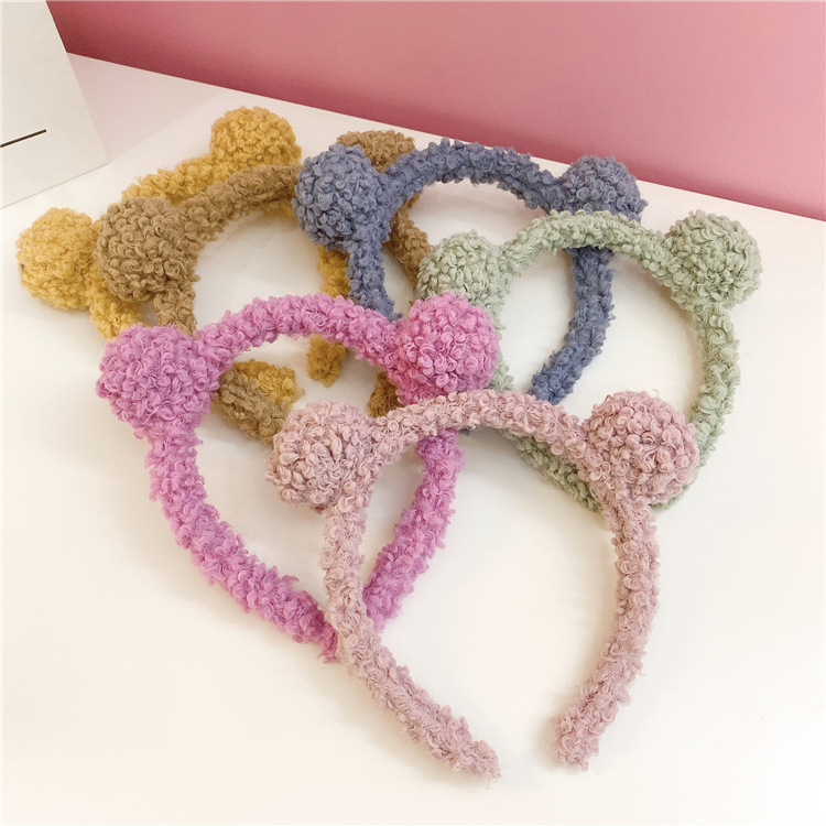 赵露丝同款小熊发箍心可爱洗脸