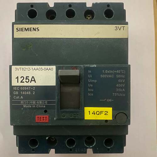 可议价断路器3VT8212-1AA03-0AA0，125A进
