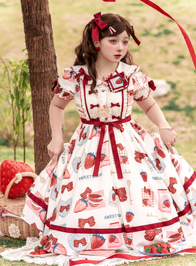 【小贝蒂Bettybaby】现货大码复古可爱显瘦OP连衣裙月桂树LOLITA