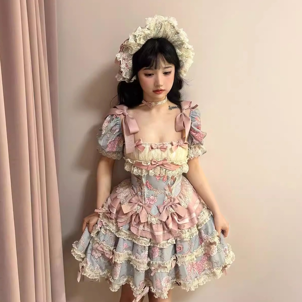 现货【宝石蔷薇分体】月桂树LOLITA大码洛丽塔可爱显瘦半身裙