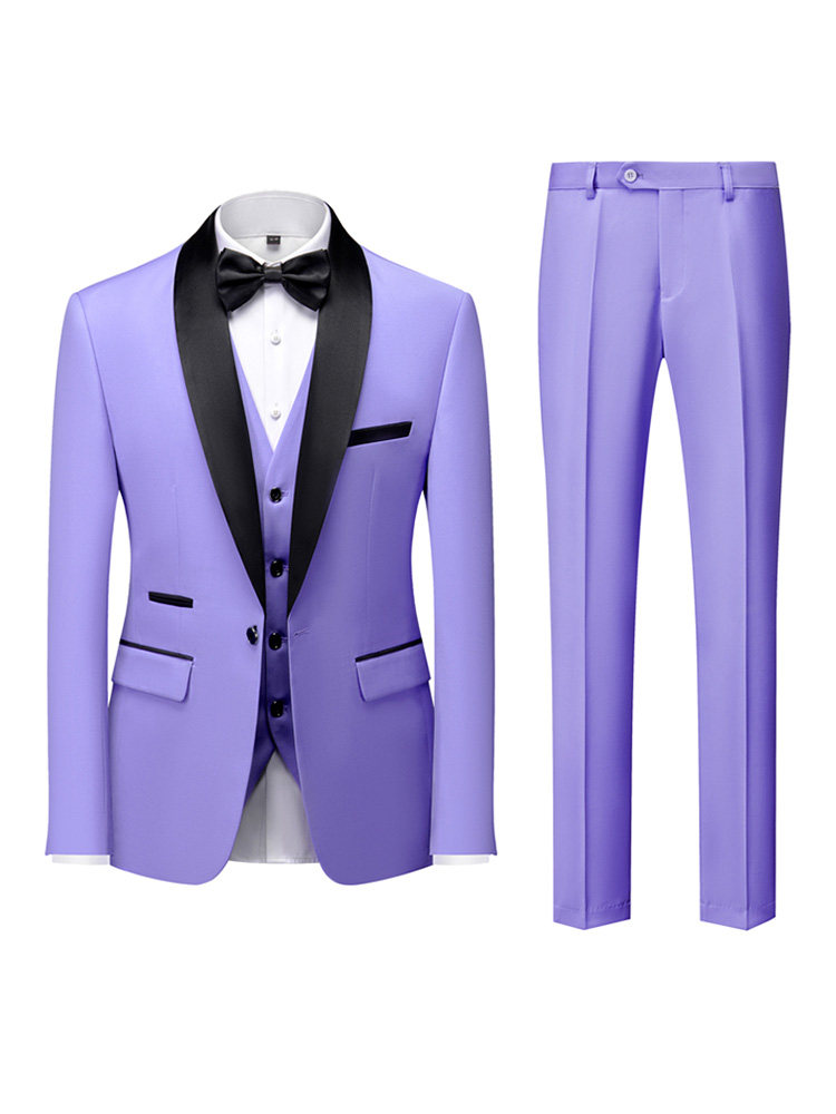WEDDING SUITS MENS SUITS GROOMSMENS PERFORMANCES ONE BUTTON IS DECORATING THE BODY CASUAL SUITS THREE-PIECE SUITS TRENDS
