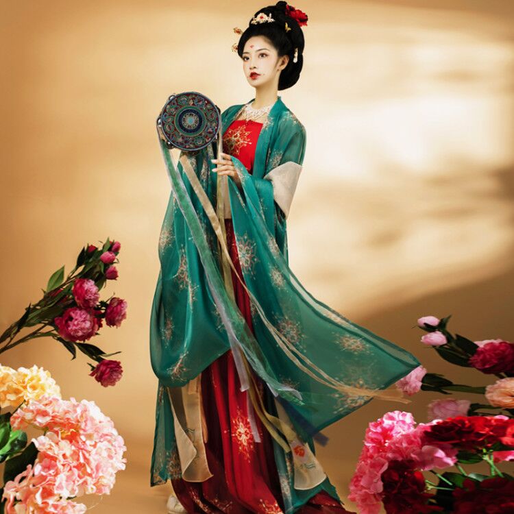汉服女唐制正品原创中国风大袖衫齐胸诃子裙古装女仙气飘逸春夏款