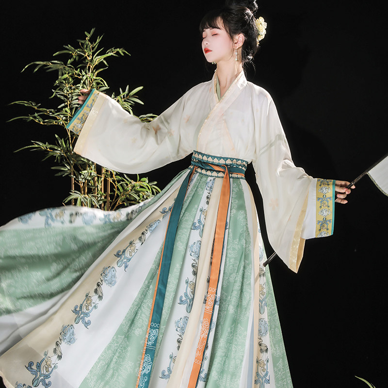 原创汉服女中国风晋制交领齐腰八破裙日常改良古装超仙气春夏季款