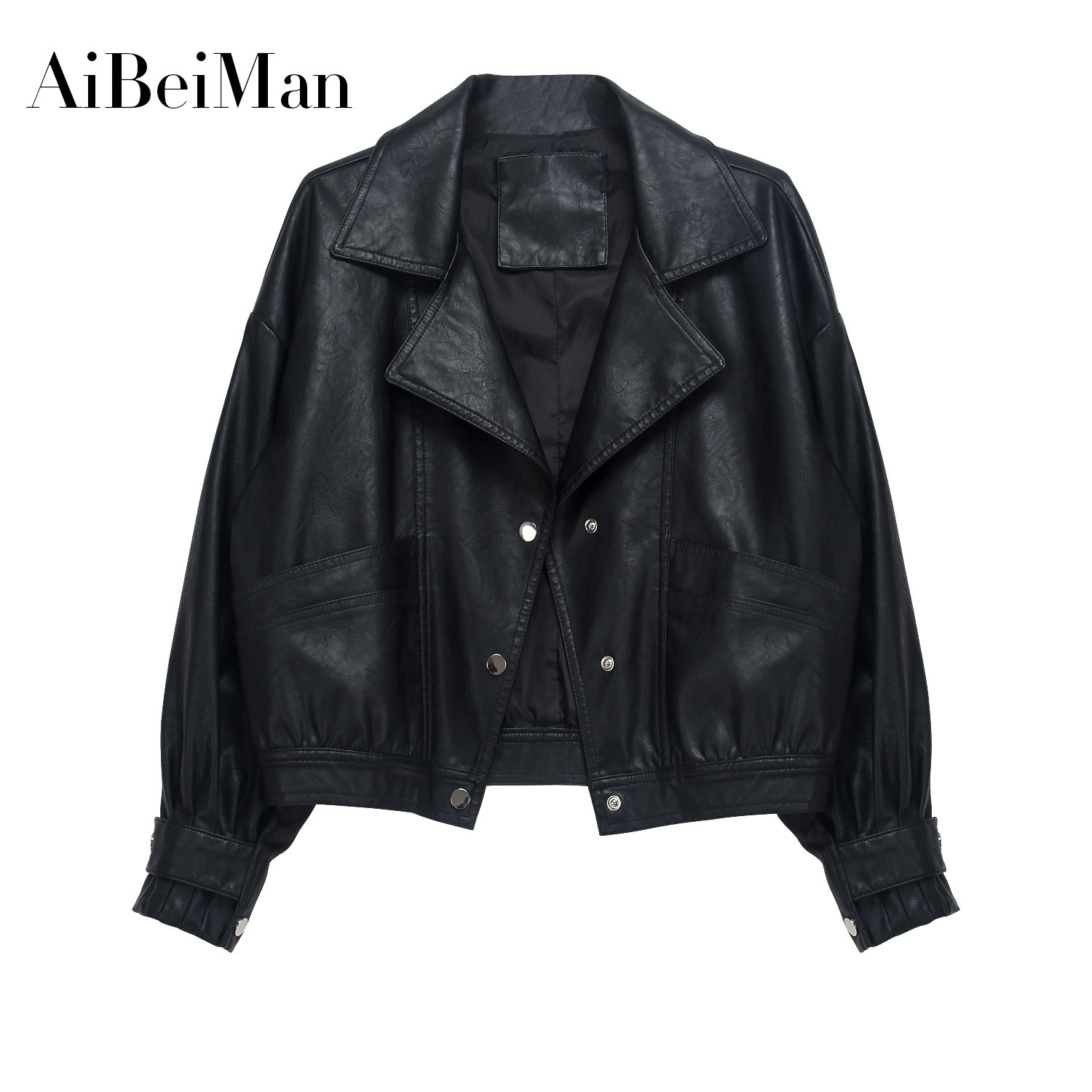 皮衣外套女短款宽松2021年春秋新款韩版帅气机车皮夹克休闲女装潮