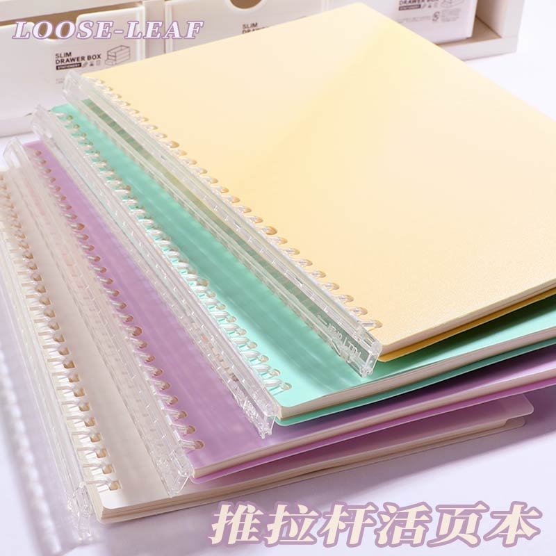 推拉杆B5活页笔记本可拆卸英语本