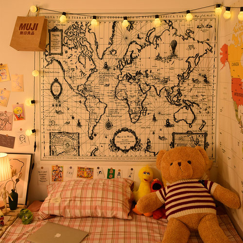 北欧宿舍挂布布艺挂画背景布