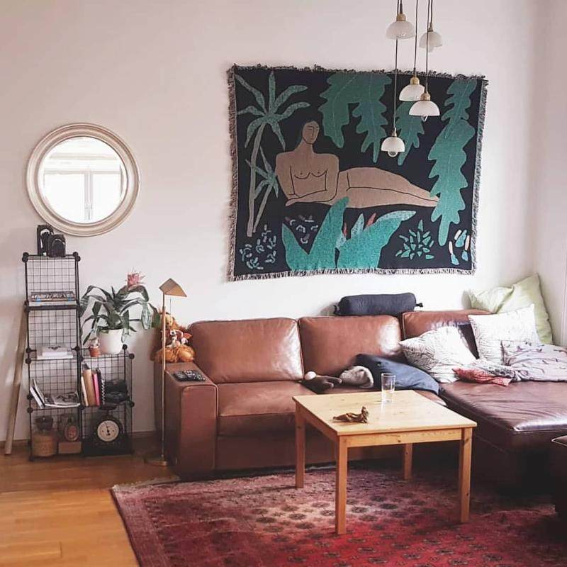 ins风挂毯异域风情民宿壁毯装饰毯 全棉针织沙发巾多功能盖毯地毯