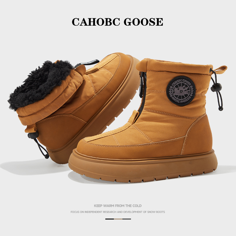 冬季加绒保暖雪地靴情侣款大棉鞋