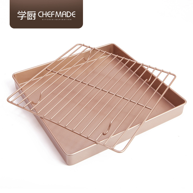 学厨28x28烤盘烤箱内专用瑞士蛋糕卷雪花酥网格烤网烤架烧烤烘焙