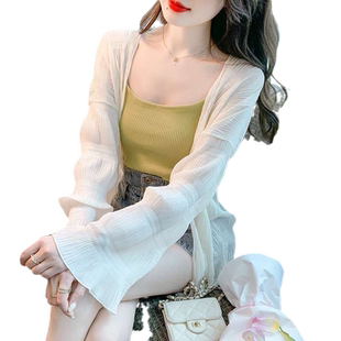 雪纺冰丝防晒外套上衣女夏季2025年新款韩版宽松设计感小众空调衫