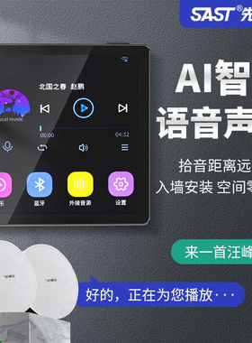 先科WIFI智能吸顶音响嵌入式环绕吊顶音箱家庭影院用背景音乐主机