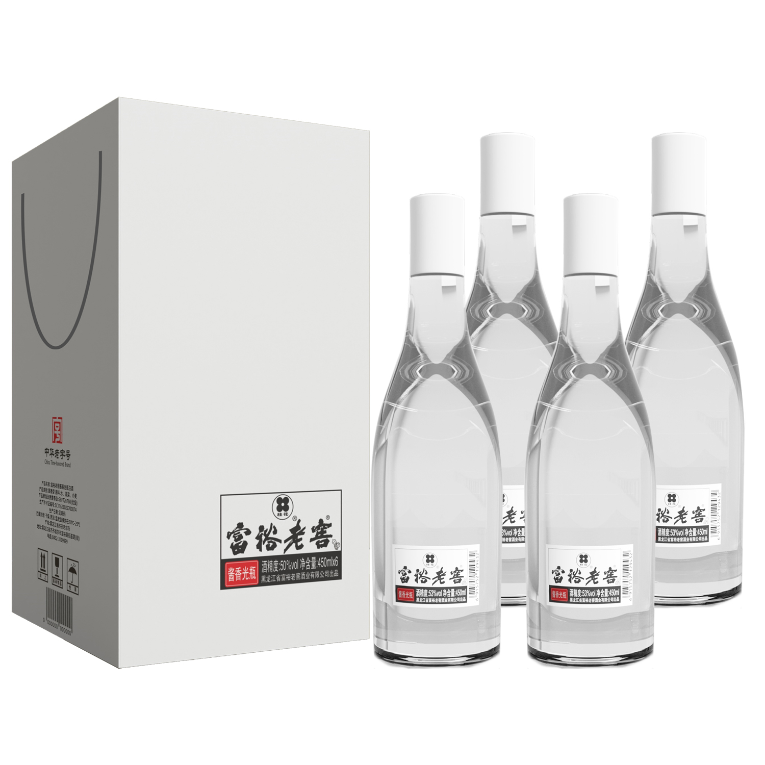 富裕老窖450ml白酒50度酱香型