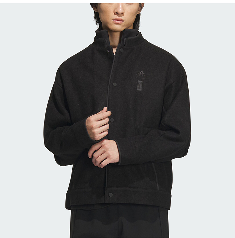 阿迪达斯运动休闲男子立领夹克