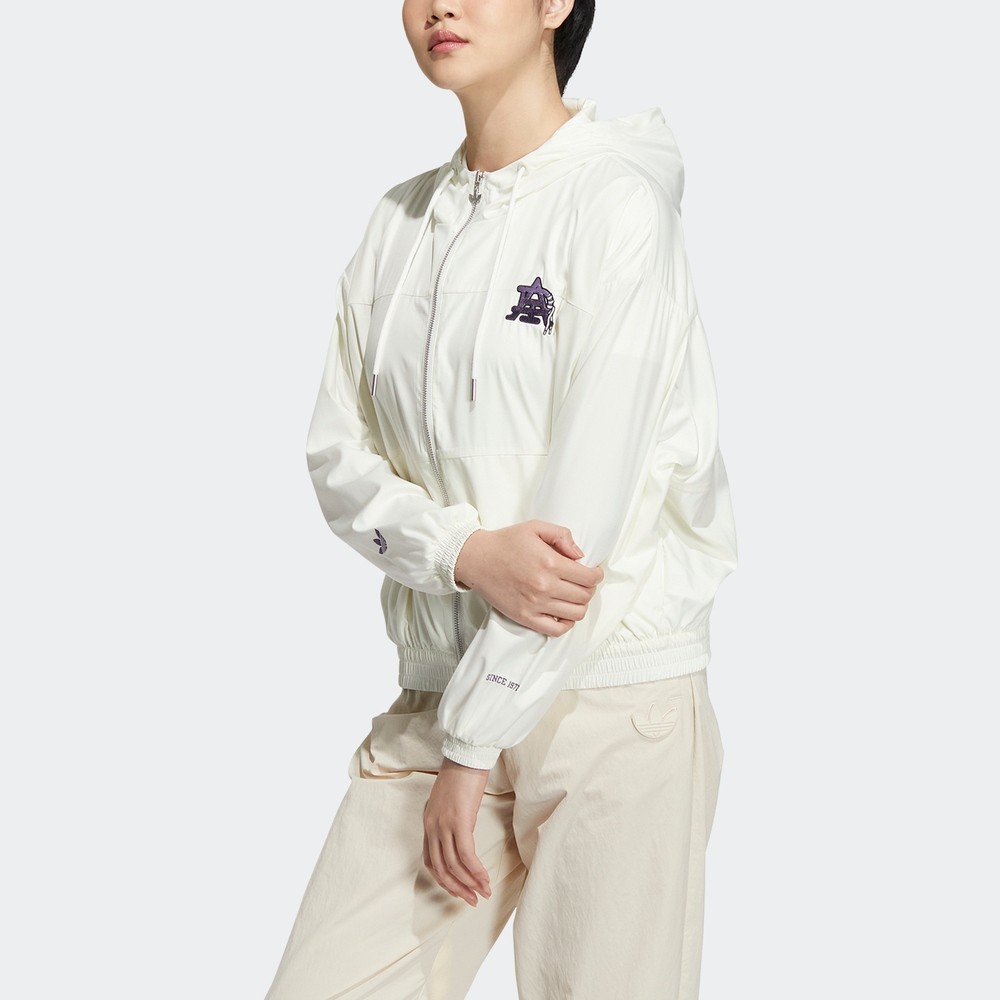 阿迪达斯女子连帽logo运动夹克