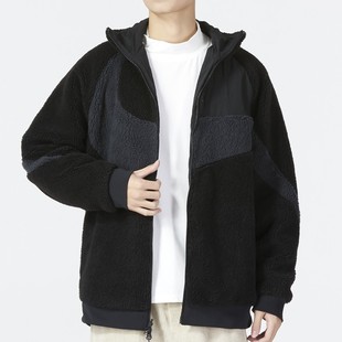 耐克2023冬季新款外套男羊羔绒立领休闲服保暖运动夹克FB1910-010