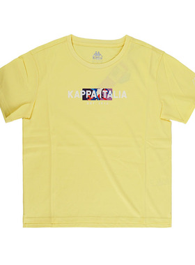Kappa/卡帕T恤男女夏季休闲圆领透气字母印花运动短袖K0B42TD08