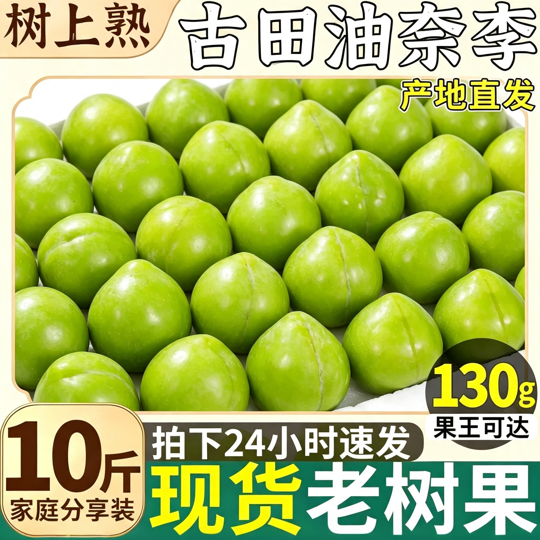 商超品质10斤正宗古田油奈大李子