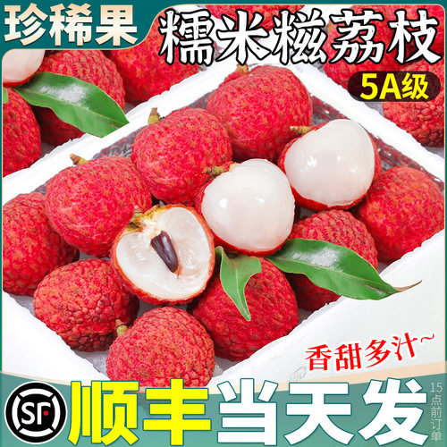 顺丰次日达丨糯米糍荔枝新鲜5斤
