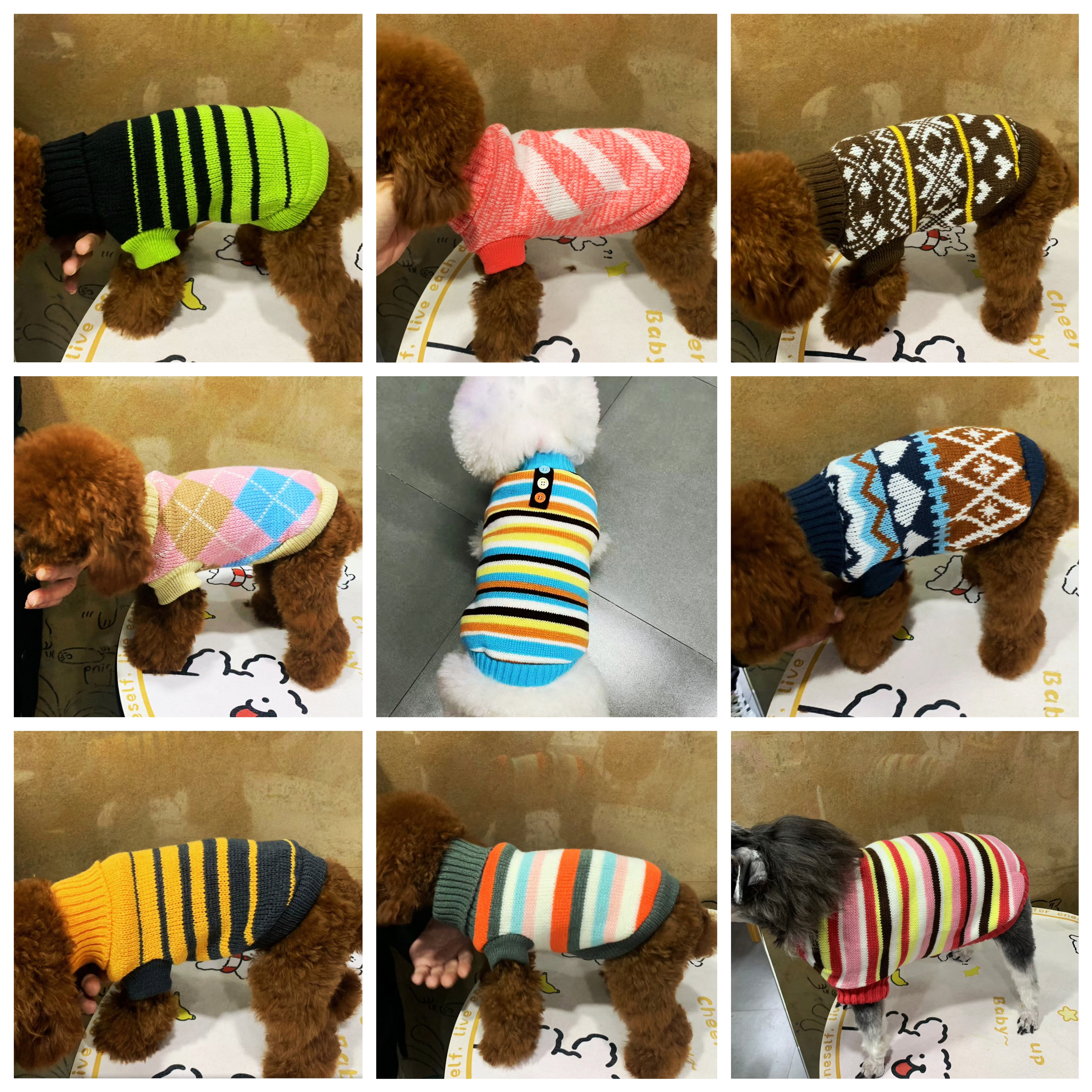 外贸宠物毛衣小狗狗秋冬季装中小型犬幼犬泰迪比熊服饰猫猫咪衣服