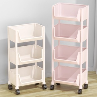 书架落地置物架多层桌面零食客厅厨房果蔬菜篮子小推车杂物收纳架