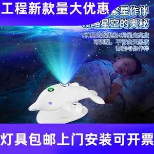 新款新品创意海豚星空投影灯满天星卧室投影灯氛围儿童礼品小工厂
