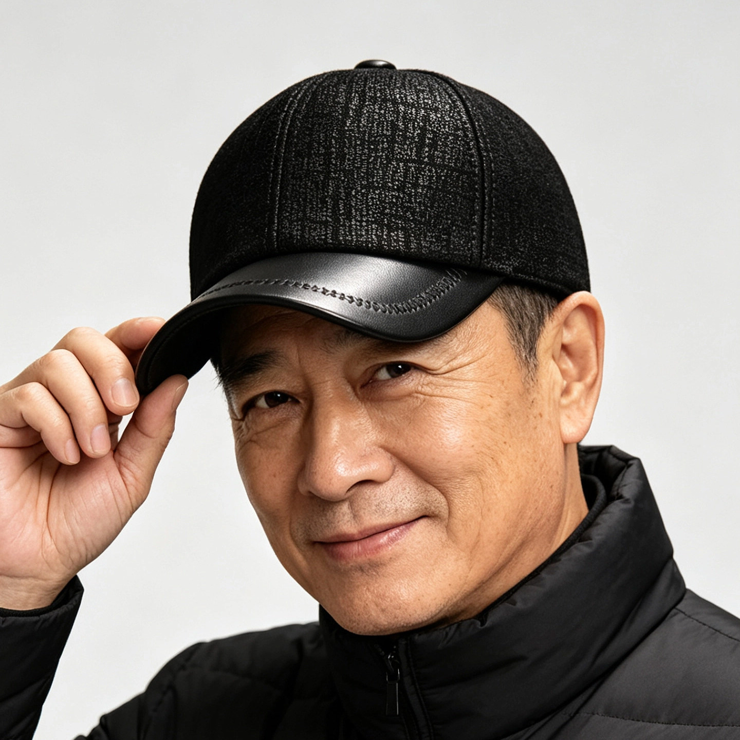 老人真羊皮棒球帽男士秋冬中老年人爷爷保暖羊皮爸爸真皮鸭舌帽