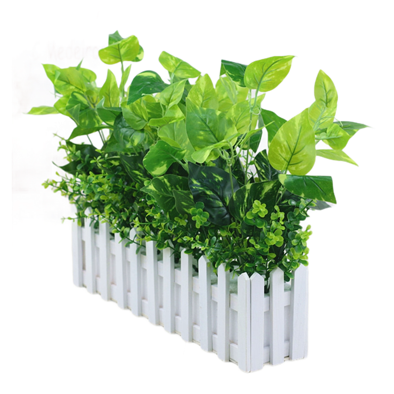 绿萝木栅栏塑料摆设件仿真植物